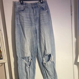 Light Blue Distressed Women's Jeans